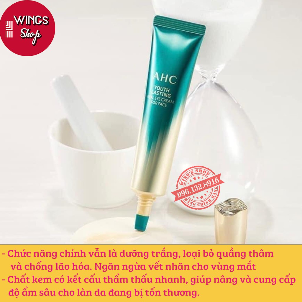 Kem Dưỡng Giảm Quầng Thâm, Bọng Mắt AHC Time Rewind Real Eye Cream For Face