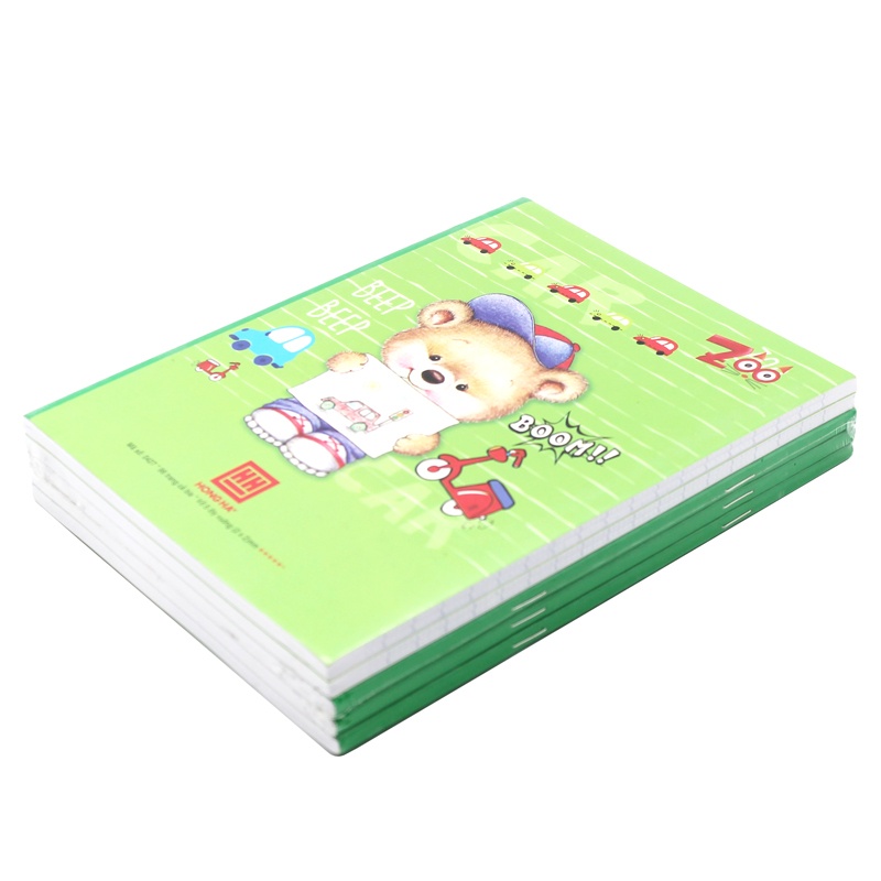 Vở Class Zoo - Ô Ly 96 Trang ĐL 80g/m2 - Hồng Hà 0427 - Màu Xanh Lá - Hình Gấu