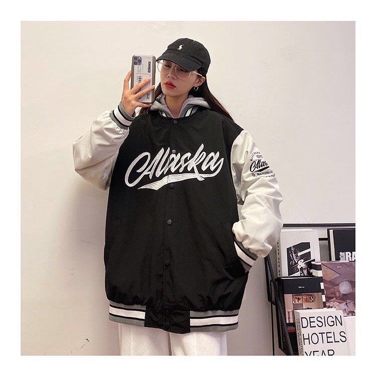 Áo khoác bomber dù IN Alaska nam nữ form rộng Unisex 2 lớp Siêu Hot ulzzang Jacket Bomber Guvia