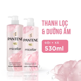 Combo Dầu Gội - Dầu Xả PANTENE Pro-V Micellar Chai 530ML (Nhiều Mùi Hương)