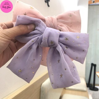 Cặp tóc nửa đầu hình nơ, kẹp tóc nữ, cài tóc hình nơ, phụ kiện tóc phong cách hàn quốc