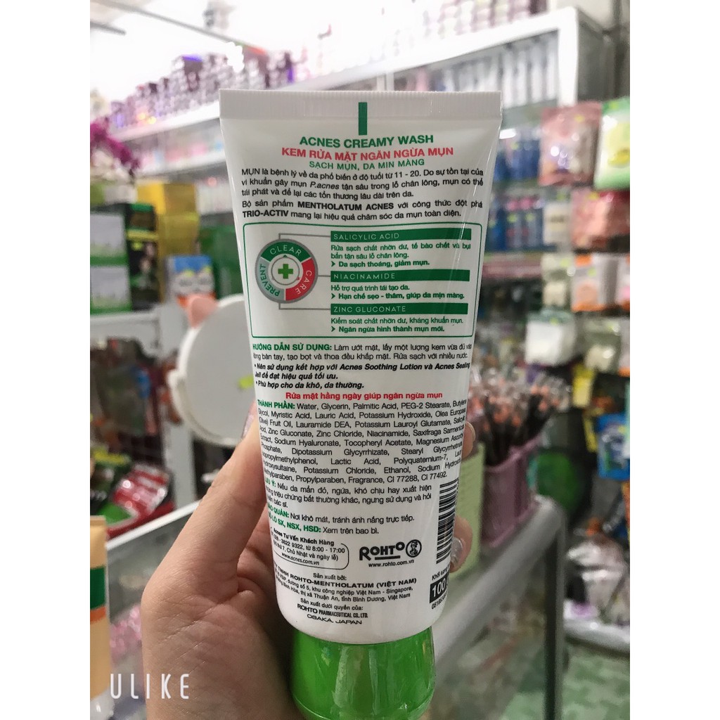 sữa rửa mặt ACNES 100ml [chuẩn hàng cty 100%]