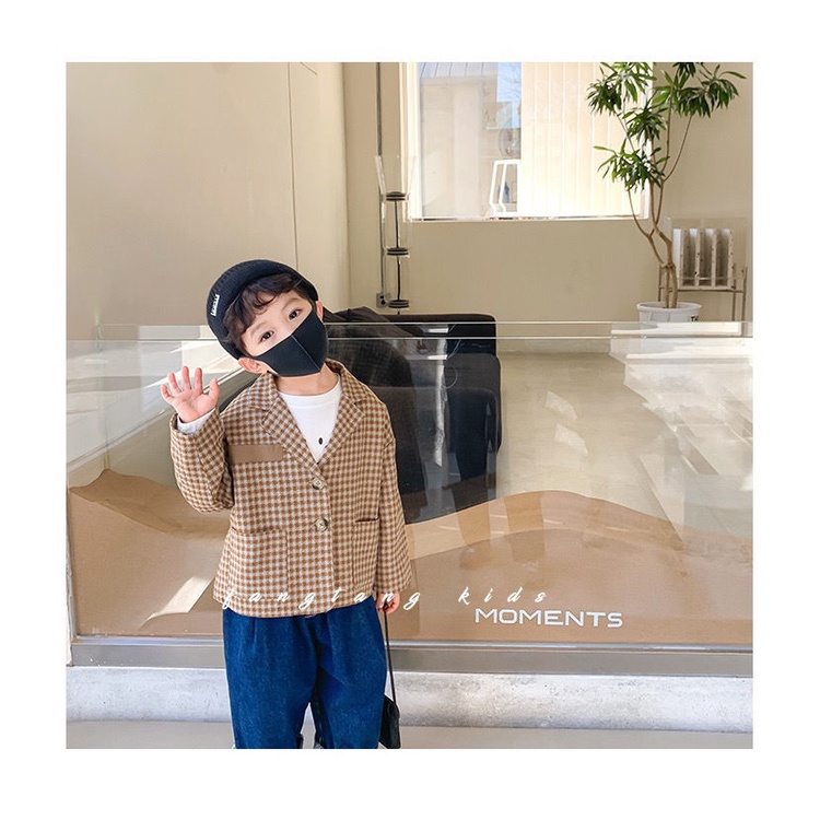 [Babycat] Hàng Có Sẵn Bán Chạy Áo Khoác Phong Cách Nhật Hàn Kẻ Sọc Caro Thời Trang Xuân Thu Nhật Bản Dành Cho Bé Trai