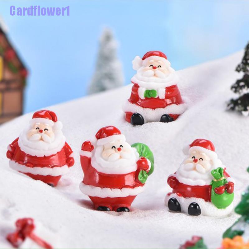 Mô hình ông già Noel / người tuyết mini bằng nhựa resin trang trí tiểu cảnh