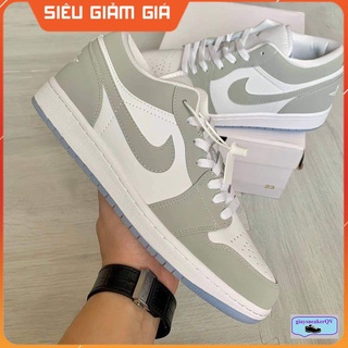 Giày thể thao Air Jordan 1 Low Wolf Grey cổ thấp siêu đẹp, mẫu hot hit dành cho nam và nữ
