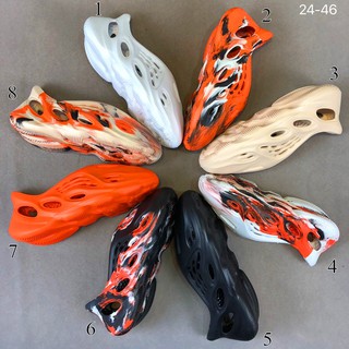 【Giá đặc biệt】Yeezy Foam Runner Black Eco-friendly Material Hollow Hole Shoes Summer Sneakers