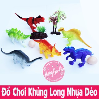 Bộ Đồ Chơi Khủng Long Bằng Nhựa Dẻo Loại To Cho Bé