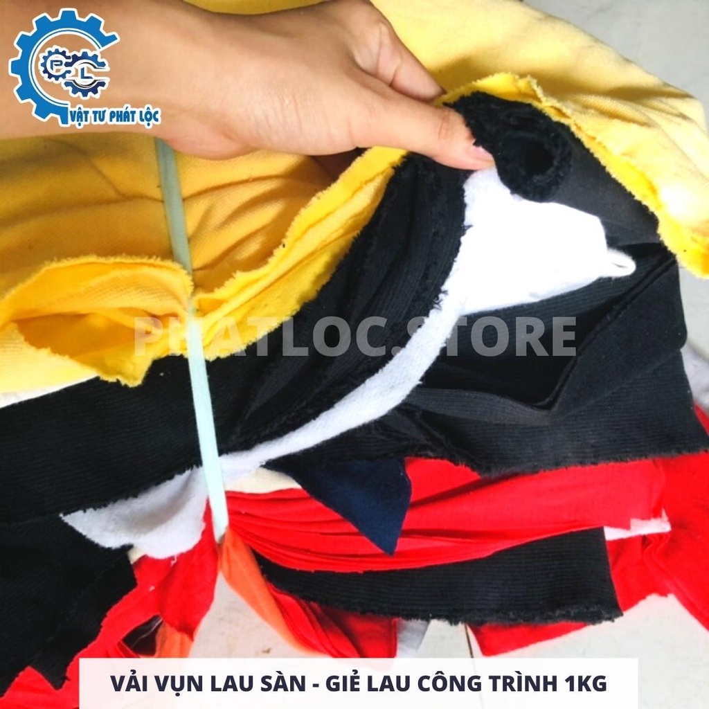 Vải vụn lau sàn - Giẻ lau công trình, máy móc