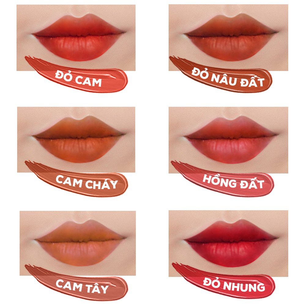 Son kem lì siêu mịn môi chuẩn màu lâu trôi dưỡng ẩm Grace Face Velvet Matte Lipstick 4ml