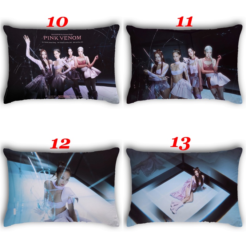 Vỏ Gối Chữ Nhật In Hình Jisoo, Jennie, Ros Và Lisa BLACKPINK Một Mặt Bằng Polyeste