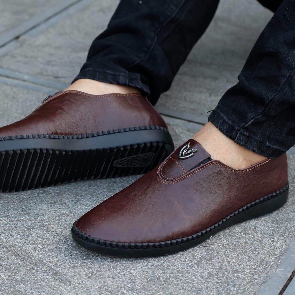 [Siêu Sale]Giày Lười Nam Cao Cấp Chất Liệu Da Bò Nguyên Tấm Thiết Kế Mới Lạ Trẻ Trung Gl023 | BigBuy360 - bigbuy360.vn