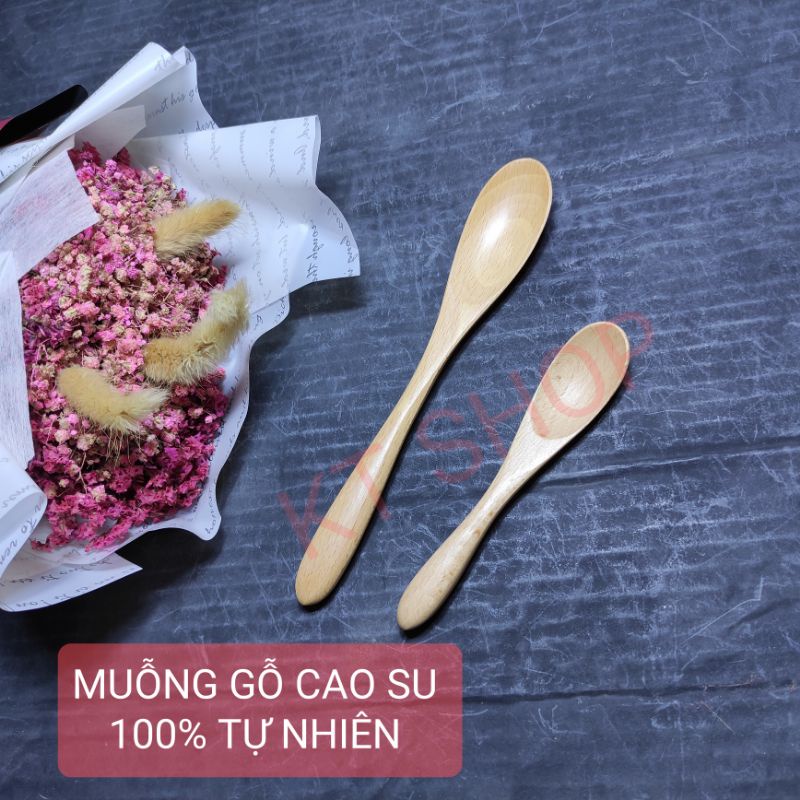 Bộ 5 muỗng gỗ xà cừ (100% tự nhiên)