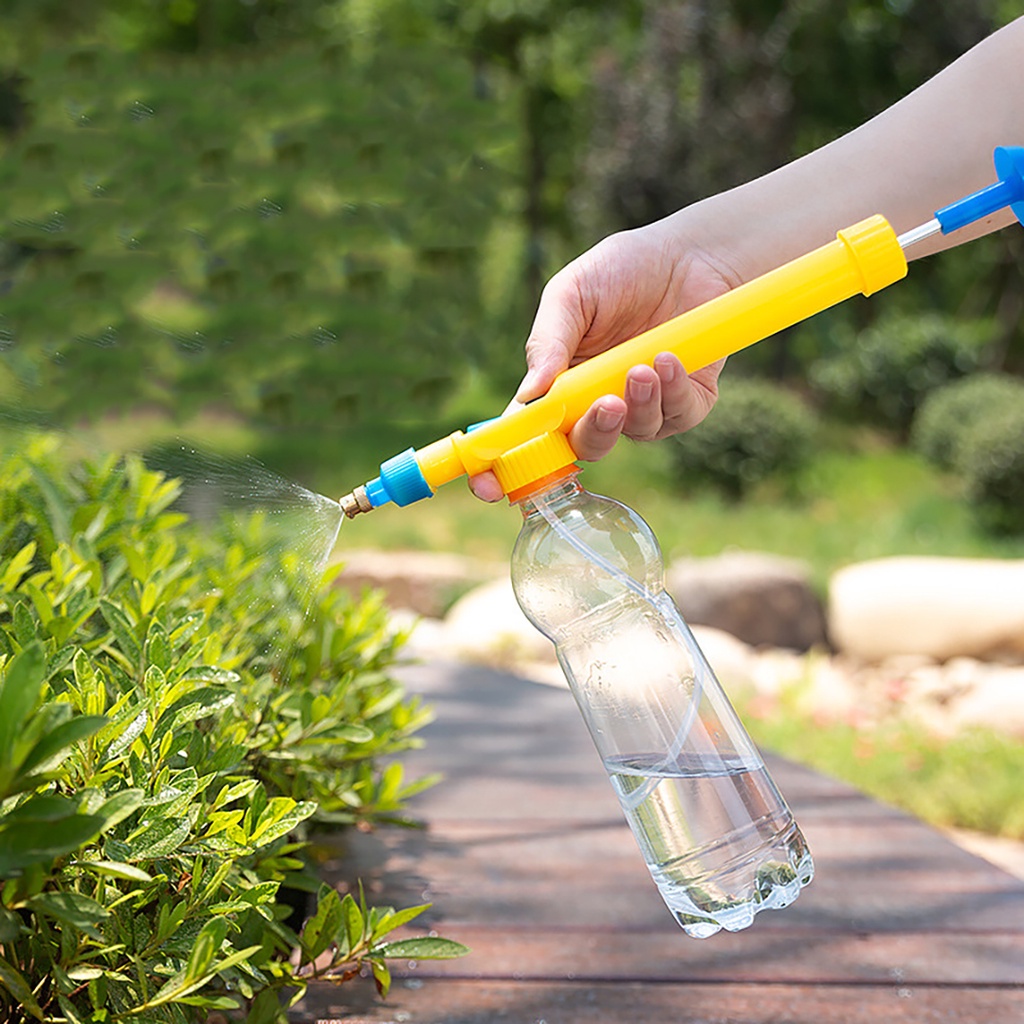 Vòi phun xịt nước gia đình bình tăng áp lực không khí tưới cây gắn chai nước giải khát