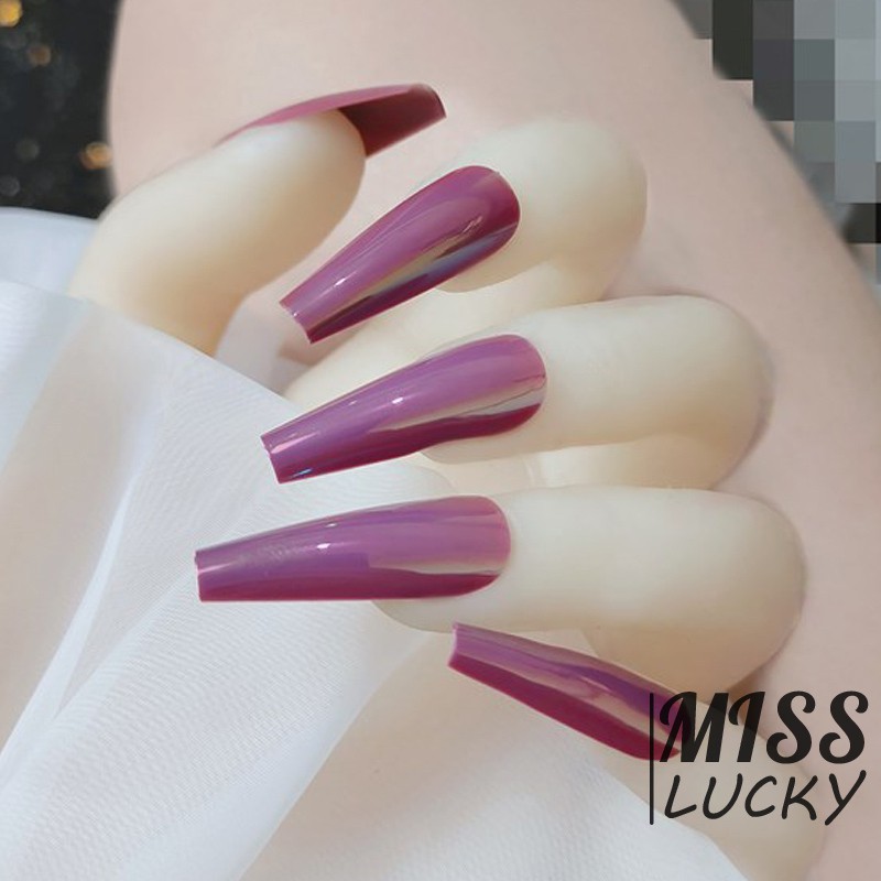 Set 24 Móng Tay Giả Màu Sáng Thời Trang Cho Nữ