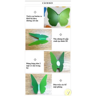 Decal Bướm 3D nhiều màu