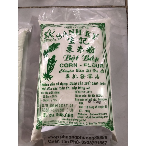 Bột bắp hiệu SANH KÝ - Gói 500gr