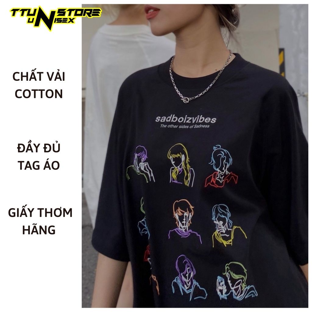Áo Thun SADBOIZ TOSS , SB Sadboizvibes Tee Local Brand Full Tag Chữ Thêu Nam Nữ Form Rộng Vibes Aint Cry TTUN STORE | BigBuy360 - bigbuy360.vn