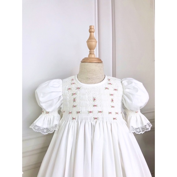 ĐẦM SMOCK TRẮNG SIÊU PHẦM FULL BOX