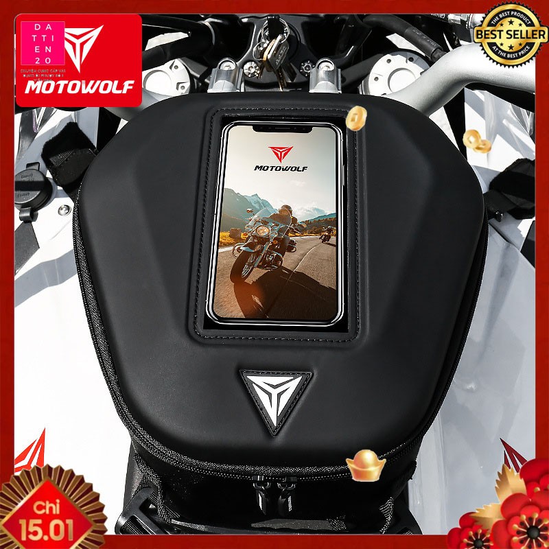 TÚI GẮN BÌNH XĂNG  MOTOWOLF MDL0702 ĐỰNG  ĐIỆN THOẠI CẢM ỨNG CHỐNG NƯỚC