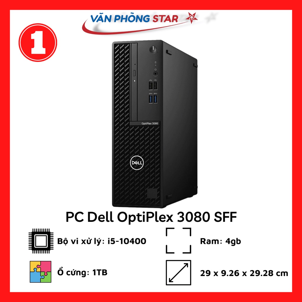 PC Dell OptiPlex 3080 SFF (i510500/4GB RAM/1TB HDD/DVDRW/K+M/Fedora)