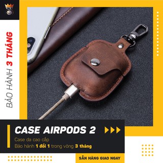 Case airpod 2 bao da cao cấp - tai nghe airpod 2 chất liệu da cao cấp
