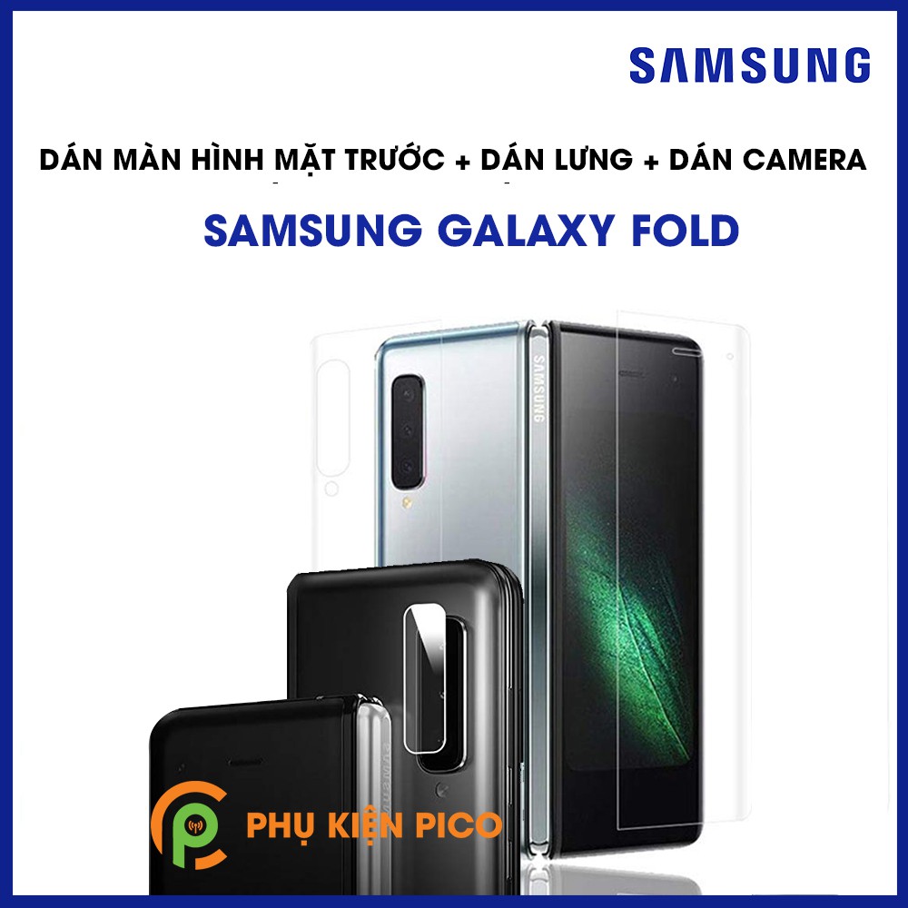 Dán màn hình Samsung Galaxy Fold mặt trước và mặt sau và Dán camera dẻo trong suốt chống xước