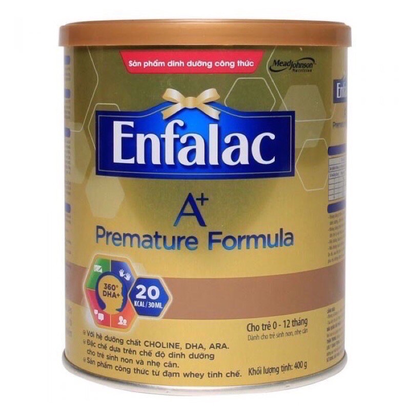 sữa bột Enfa A+ Enfalac premature Formula lon 400g