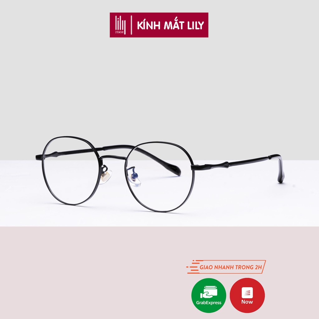 Gọng kính cận thời trang nữ Lilyeyewear mắt tròn TITANIUM siêu nhẹ phù hợp mặt nhỏ 2839 | BigBuy360 - bigbuy360.vn