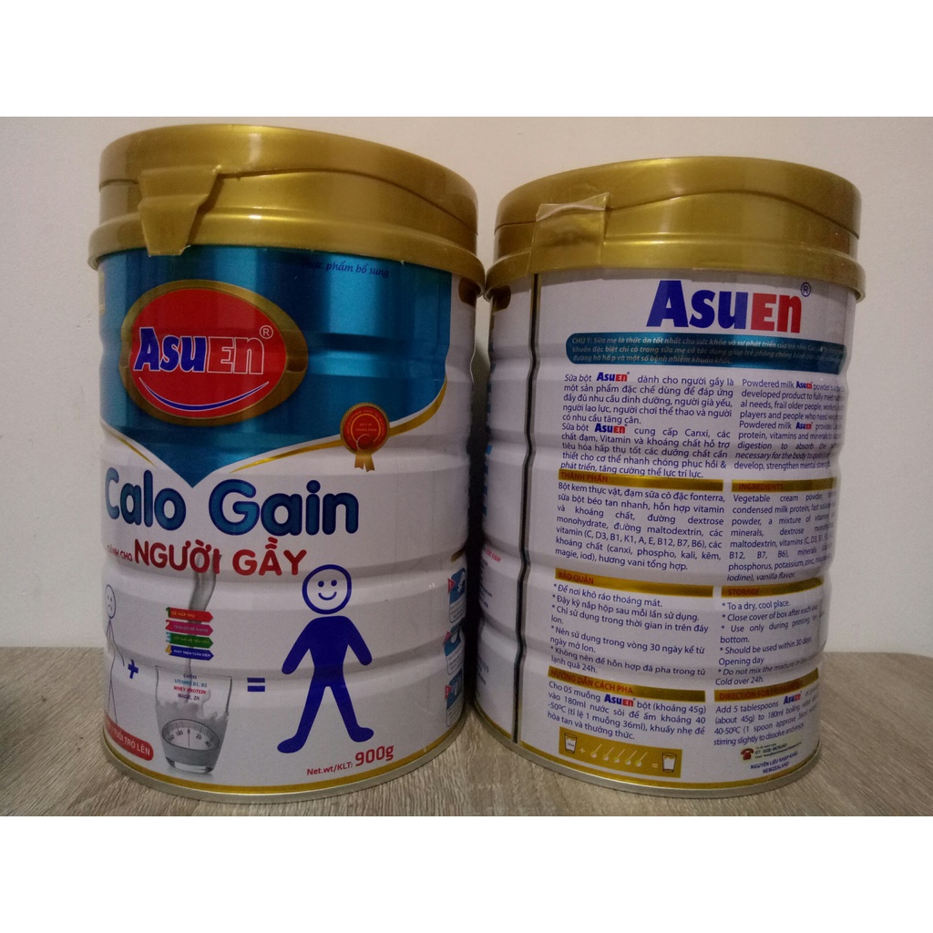 Sữa Asuen Calo Gain Dành Cho Người Gầy Lon 900g [date mới nhất]