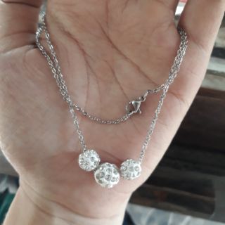 Dây chuyền 3 hột đính đá