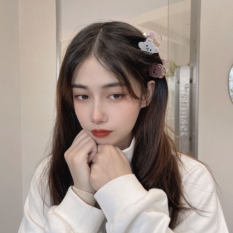 Kẹp tóc hình gấu hoạt hình xinh xắn dễ thương cho bé gái