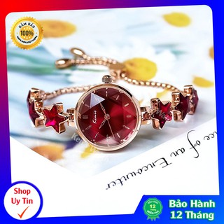 Đồng Hồ Nữ KIMIO 6352 Dây Rút Hình Ngô Sao Cực Đẹp , Chống Nước, Chống Trầy Xước