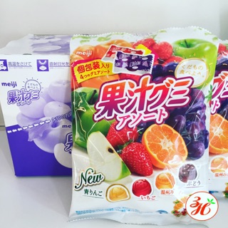 Kẹo dẻo trái cây tổng hợp Meiji xách tay Nhật