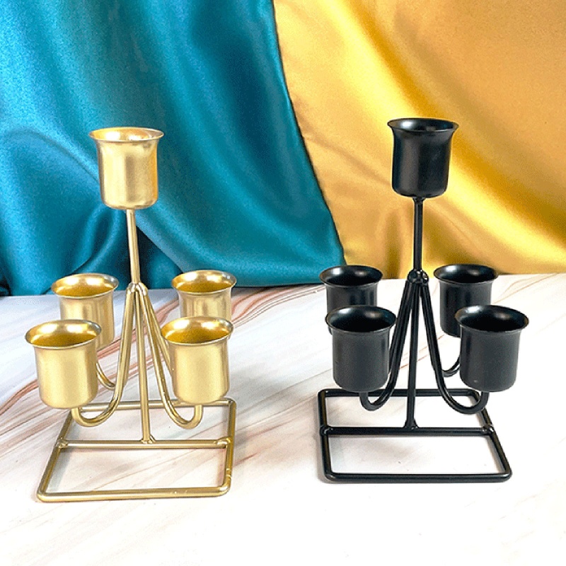 Giá Đỡ Đèn Cầy Bằng Sắt Phong Cách Châu Âu Độc Đáo Trang Trí Bàn Ăn / Tiệc Cưới