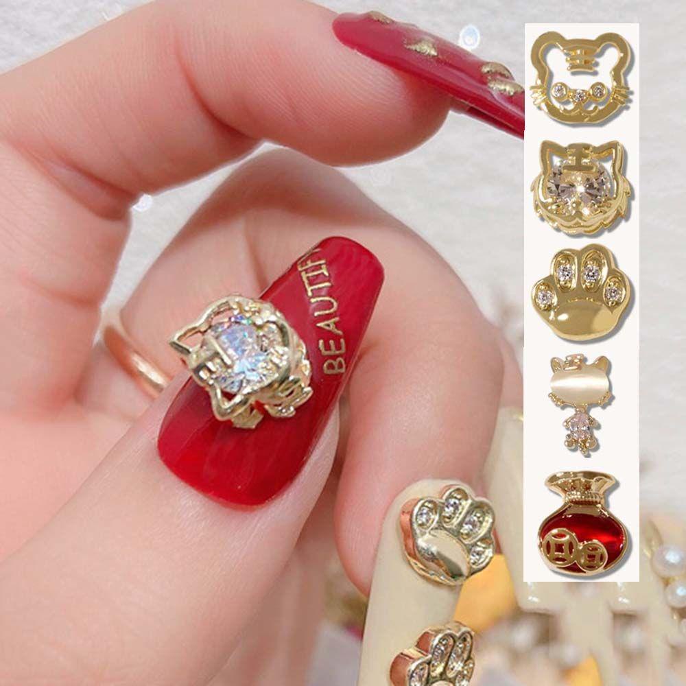 Phụ Kiện Trang Trí Móng Tay Họa Tiết Năm Mới 2022 Sang Trọng Cho Nữ|Túi Đựng Tiền Trang Trí Móng Tay Nghệ Thuật DIY