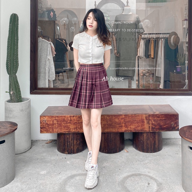 Chân Váy Caro Xếp Ly Dáng Xoè - Caro Skirts ( Ảnh Thật) | BigBuy360 - bigbuy360.vn