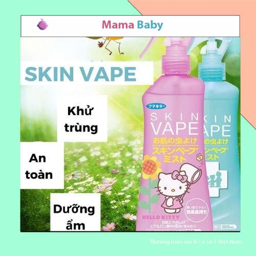 Xịt chống muỗi và côn trùng Skin Vape Nhật Bản 200ml Chống muỗi cho bé và