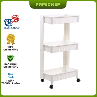 Kệ nhà bếp 3 tầng đa năng có bánh xe Tashuan TS-5333