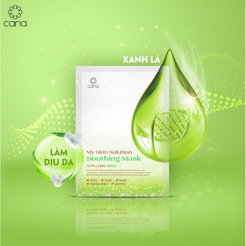 [Mã SMA071008 hoàn 10K xu đơn 0Đ] Mặt Nạ Nha Đam Làm Dịu Da Hàn Quốc Cana My Skin Solution Soothing | BigBuy360 - bigbuy360.vn