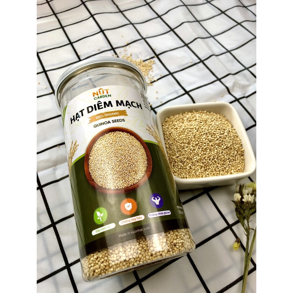 Hạt Diêm Mạch Organic - Quinoa trắng chính hãng Nut Garden - 500gr