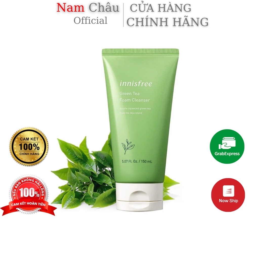 Sữa rửa mặt Innisfree Trà Xanh Green Tea Cleansing Foam 150ml NPP Nam Châu