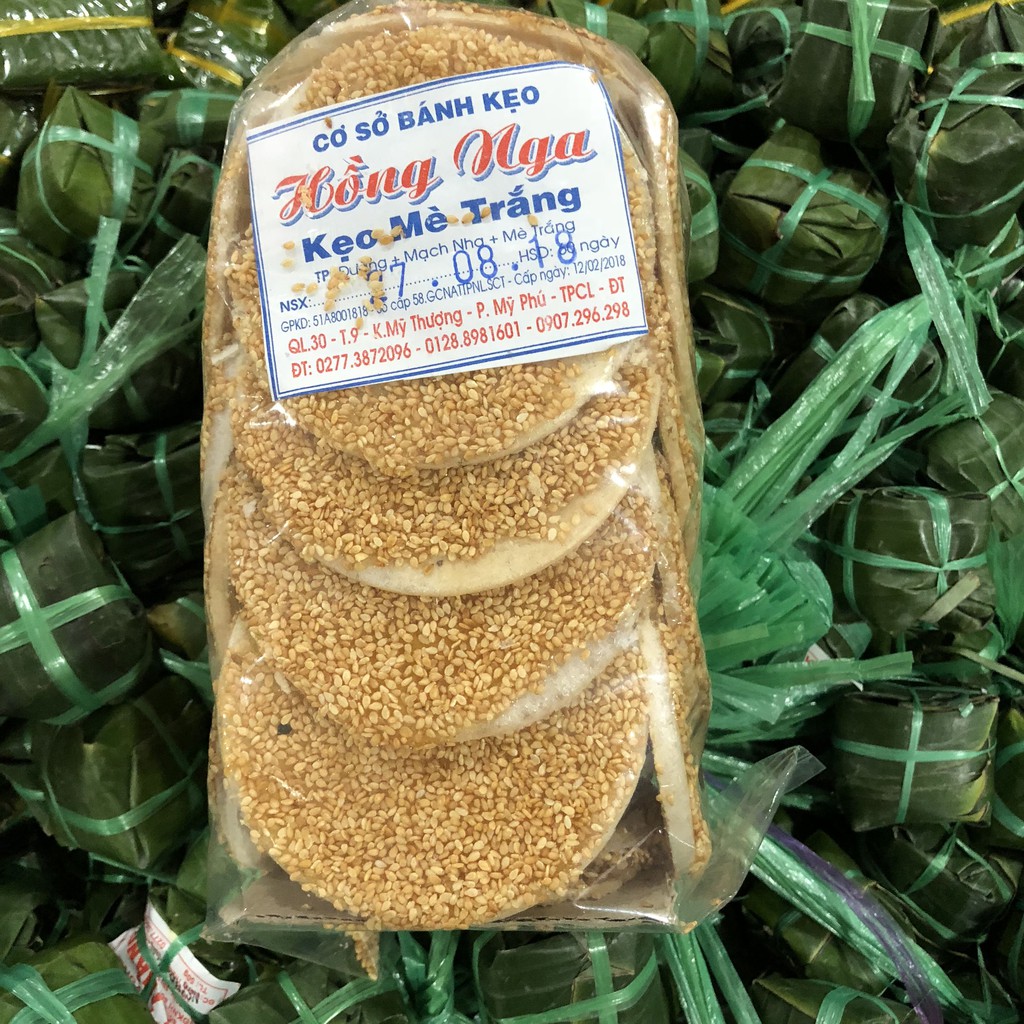 Kẹo mè bánh tráng giòn HỒNG NGA 300G