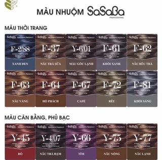 MÀU NHUỘM PHủ BẠC SASABA { Hàng Công Ty }