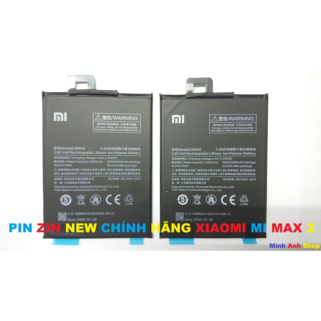 PIN ZIN NEW CHÍNH HÃNG CHO XIAOMI MI MAX 2-BM50