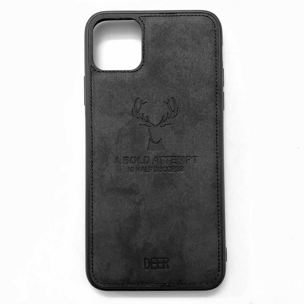 Ốp Lưng Vải Jeans Con Nai Cho iPhone 11/ 11 Pro/ 11 Pro Max
