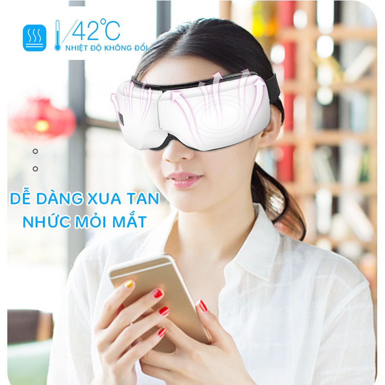 Máy Matxa Mắt Thông Minh Công Nghệ Khí Nén Eye Care M078-Massage Mắt Giảm Nhức Mỏi, Thâm Quầng, Thư Giãn