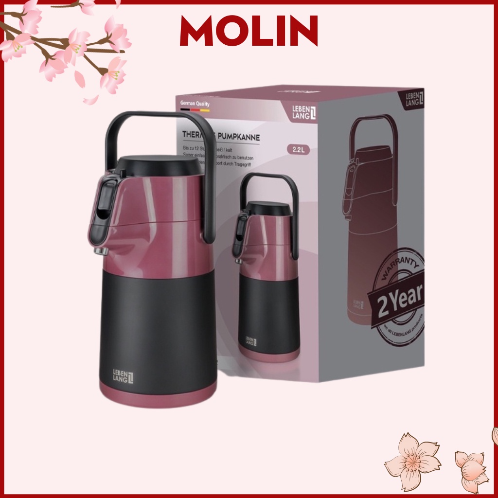 Bình nước giữ nhiệt nóng lạnh Lebenlang LBP569R dung tích 2,2L