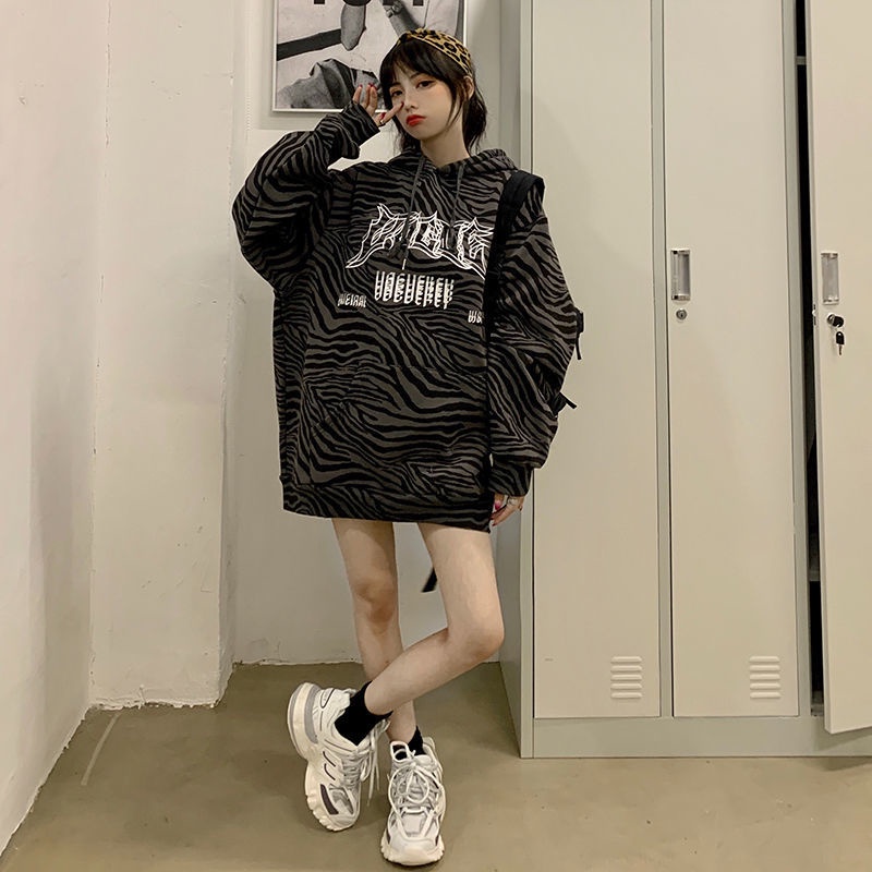 COZOK Áo Hoodie Tay Dài Dáng Rộng Phong Cách Hàn Quốc Cho Cặp Đôi