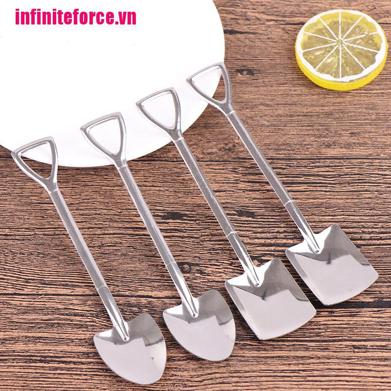 Set 4 muỗng hình dụng cụ bằng thép không gỉ cổ điển