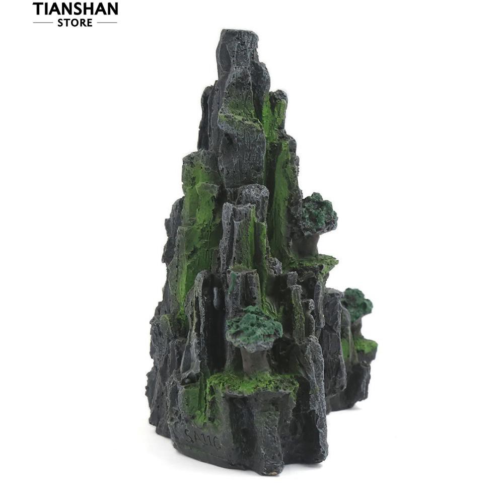 Mô hình núi non bộ nhân tạo trang trí bể cá